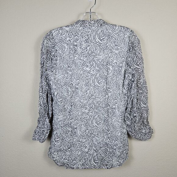 Diane Von Furstenberg Syrah Silk Blouse Size 4DVF Floral Rose Print Lined V-Neck - Picture 2 of 12